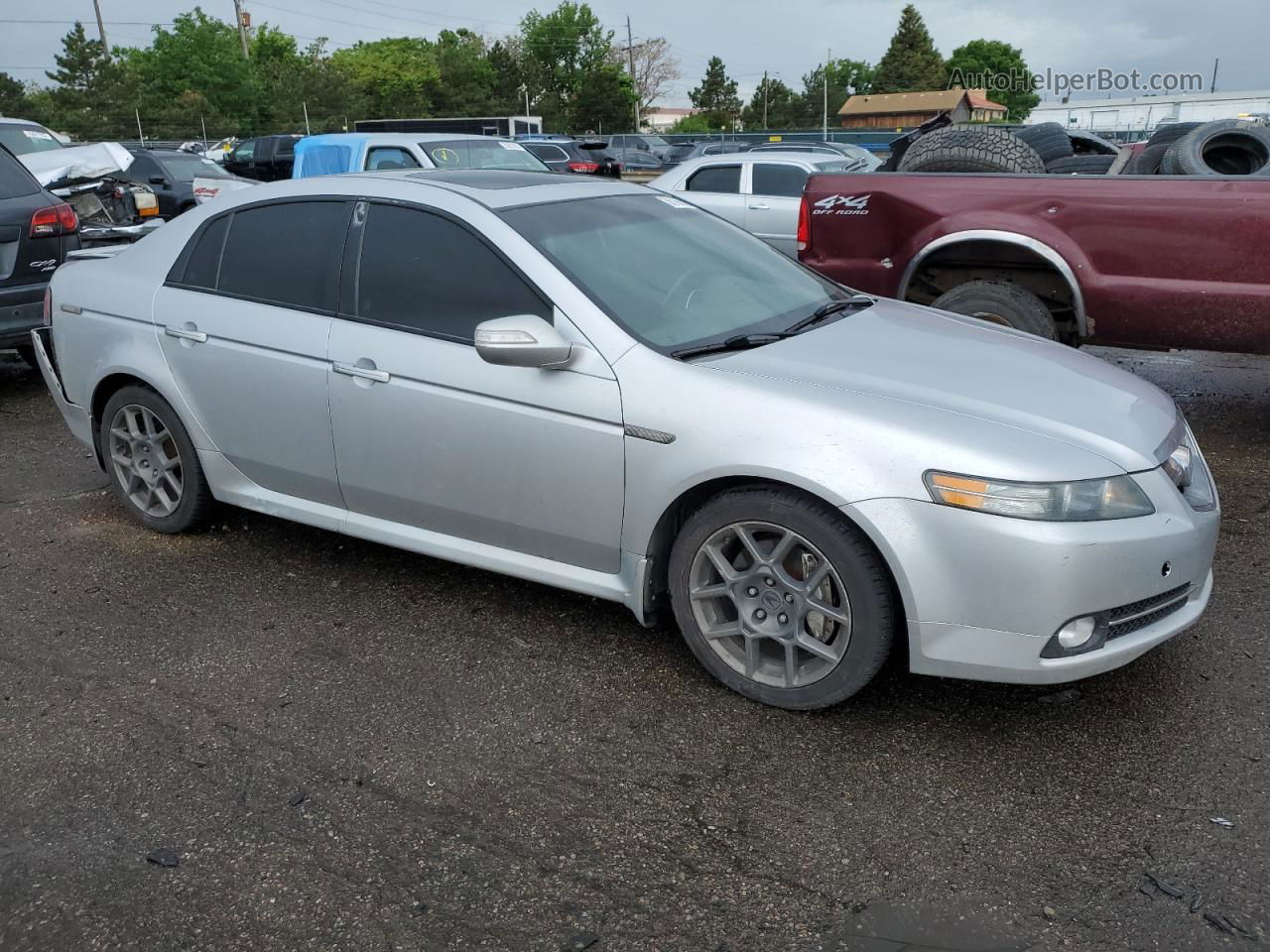 2008 Acura Tl Type S Silver vin: 19UUA765X8A048204