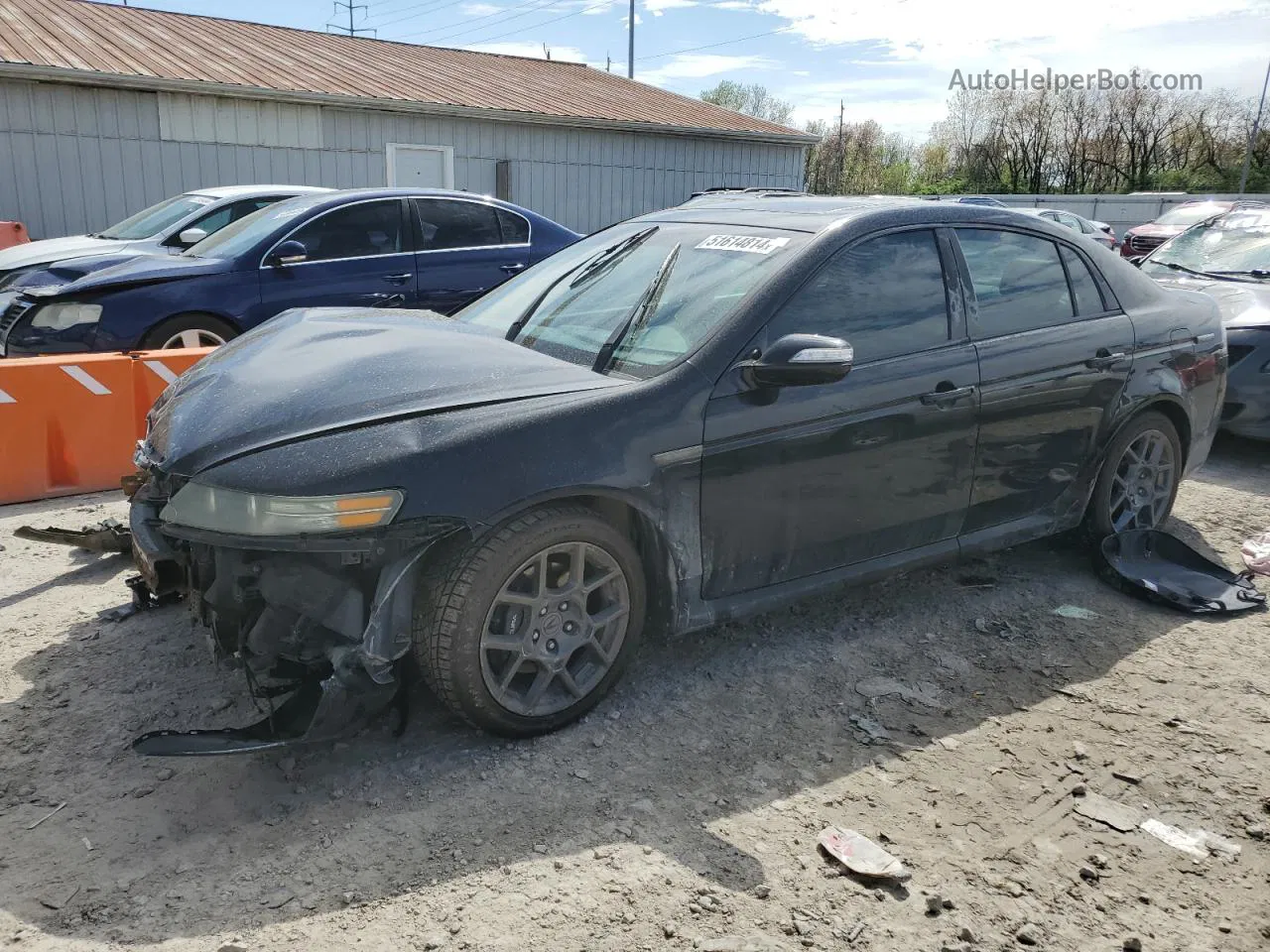 2008 Acura Tl Type S Black vin: 19UUA765X8A049286