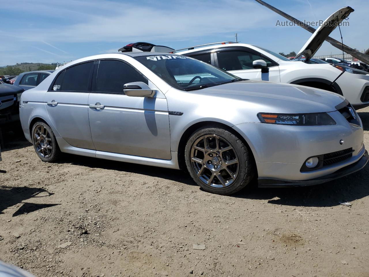 2008 Acura Tl Type S Silver vin: 19UUA765X8A056772