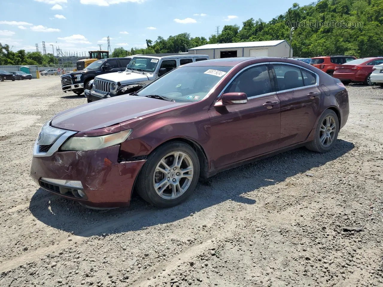 2010 Acura Tl  Burgundy vin: 19UUA8F20AA002236