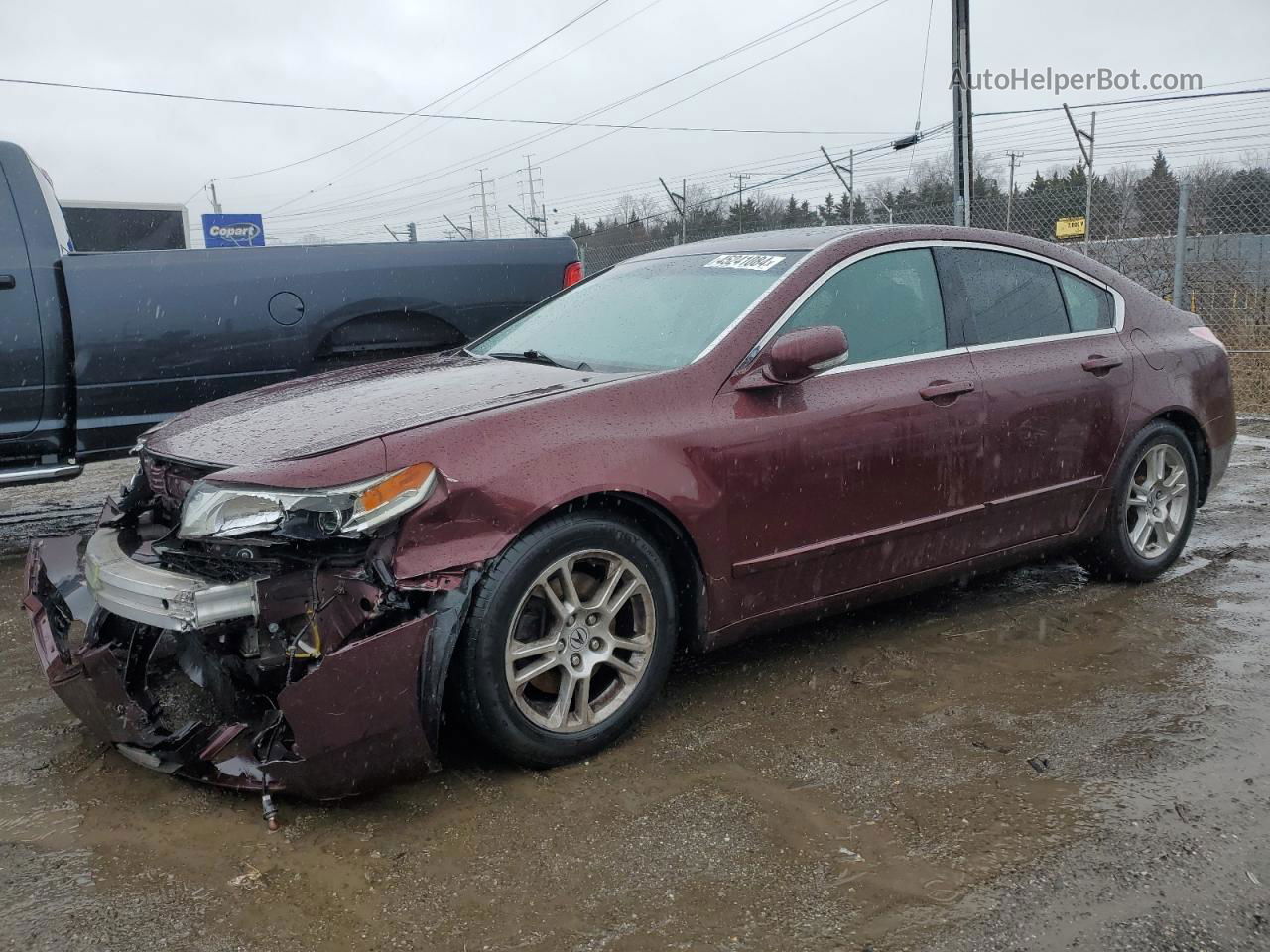 2010 Acura Tl  Burgundy vin: 19UUA8F22AA015134