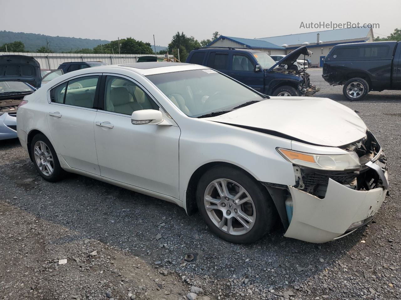 2010 Acura Tl  White vin: 19UUA8F51AA020755