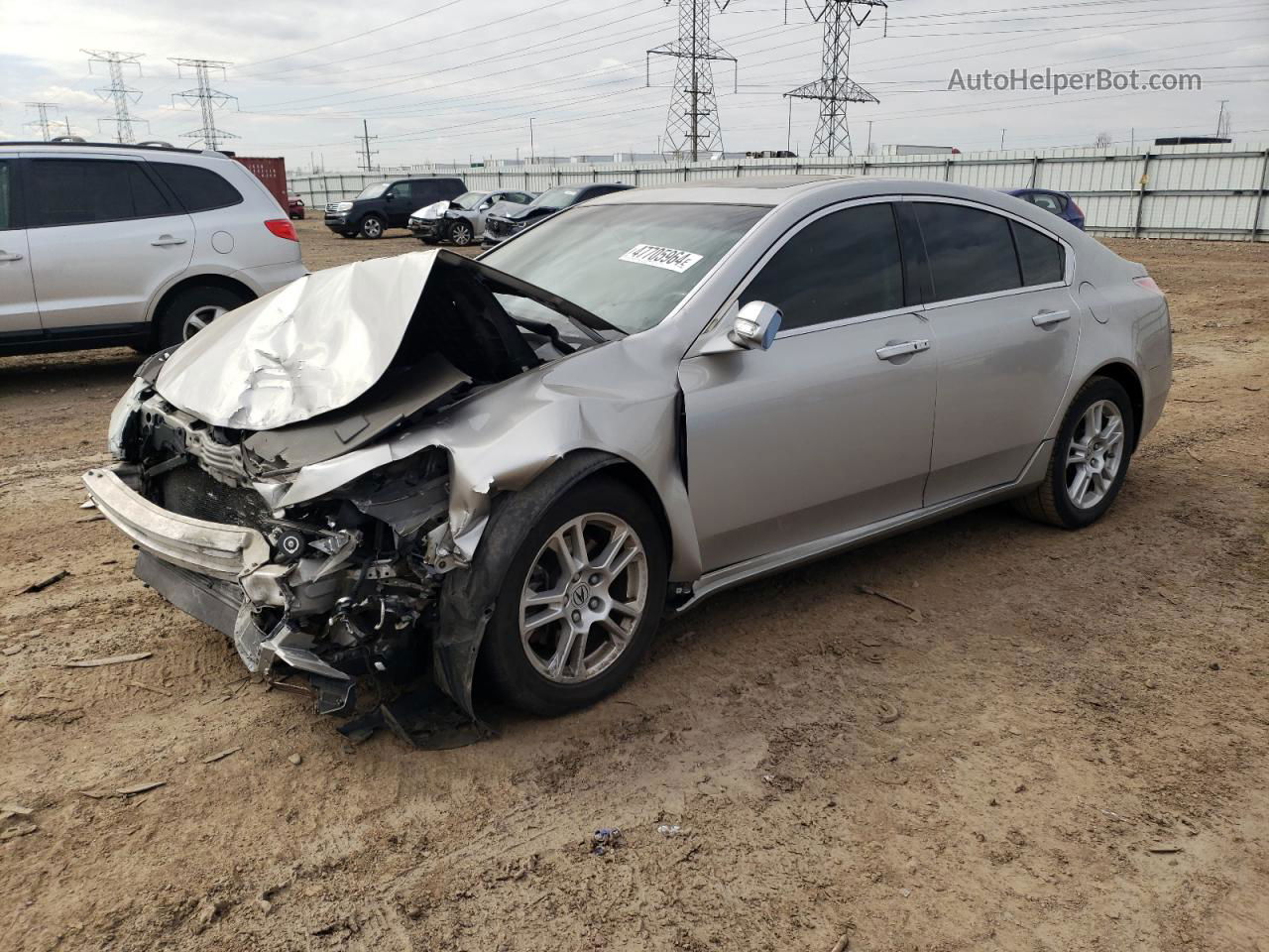 2010 Acura Tl  Серебряный vin: 19UUA8F52AA017976