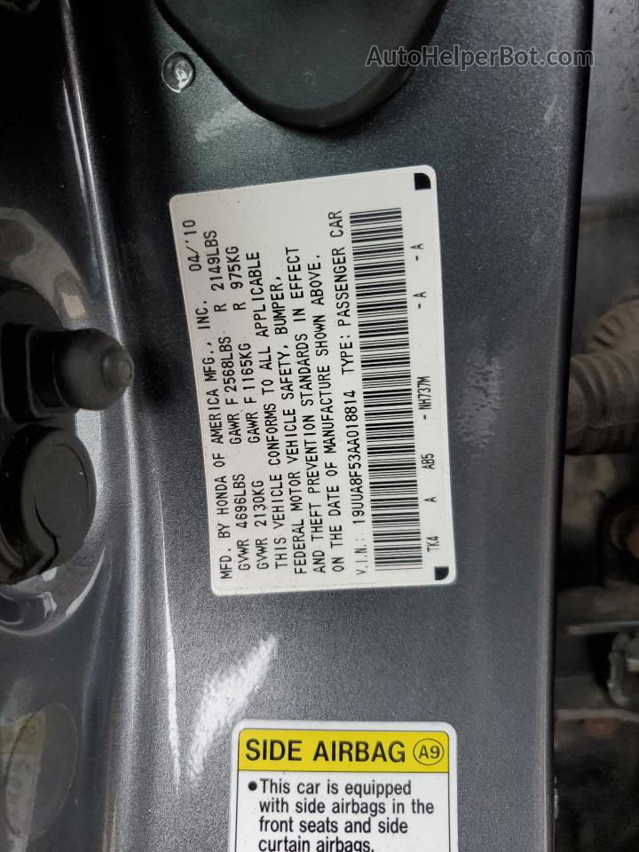 2010 Acura Tl  Gray vin: 19UUA8F53AA018814