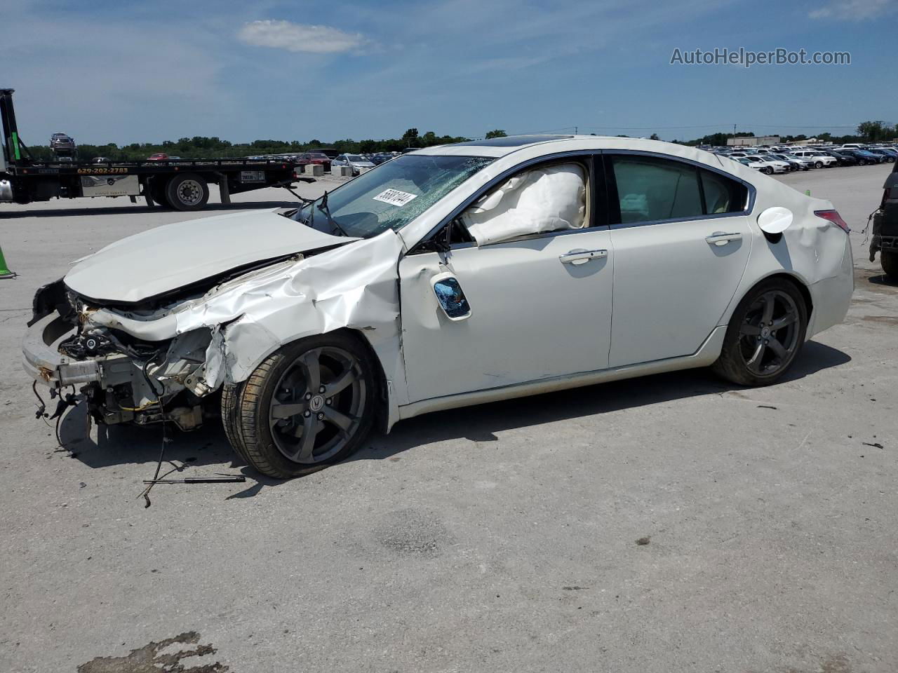 2010 Acura Tl  White vin: 19UUA8F55AA015980