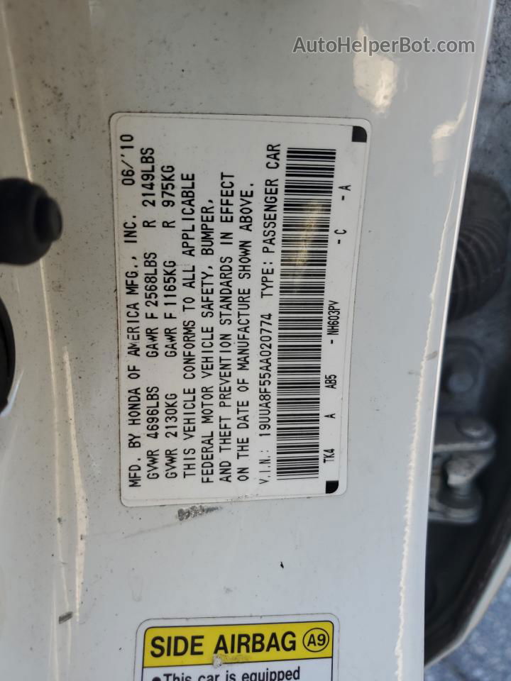 2010 Acura Tl  Cream vin: 19UUA8F55AA020774