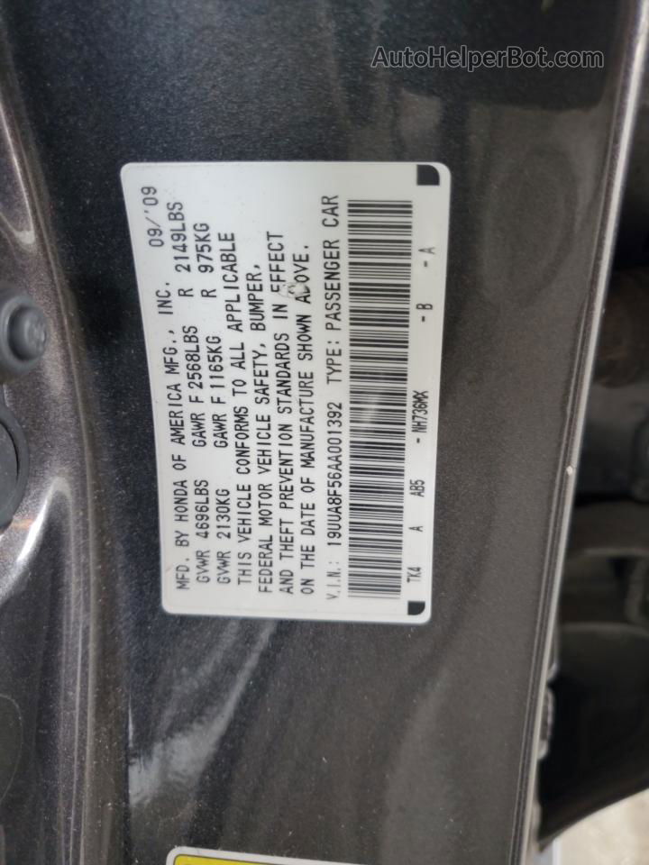 2010 Acura Tl  Угольный vin: 19UUA8F56AA001392