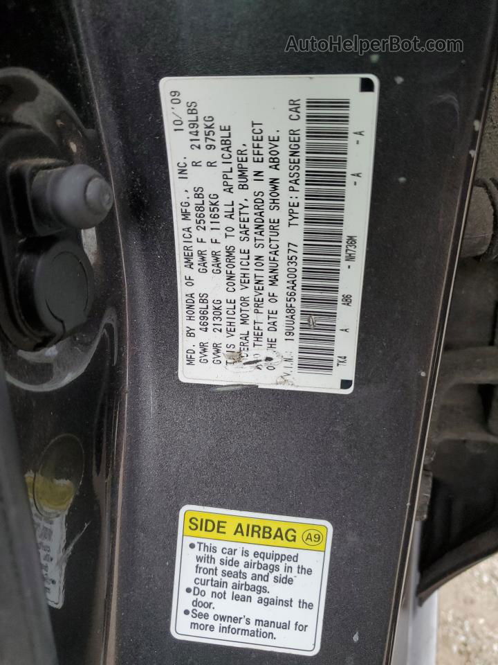 2010 Acura Tl  Угольный vin: 19UUA8F56AA003577