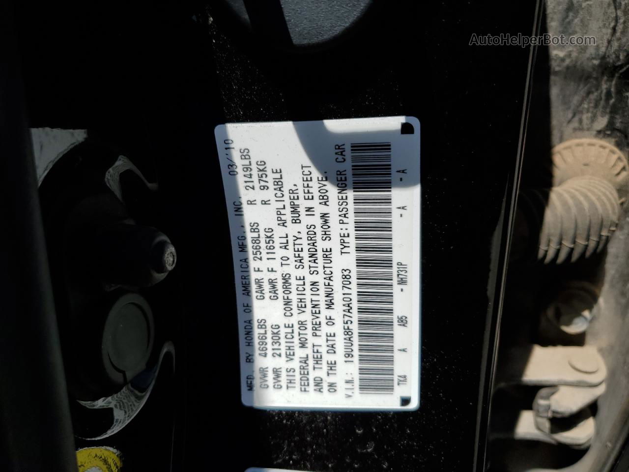 2010 Acura Tl  Черный vin: 19UUA8F57AA017083