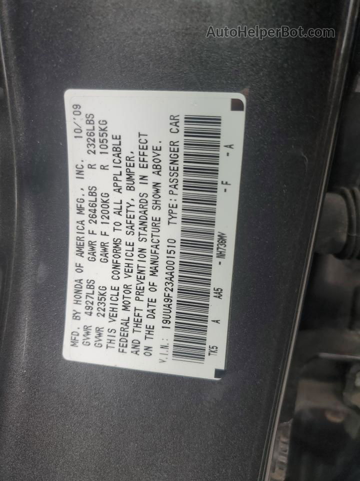 2010 Acura Tl  Gray vin: 19UUA9F23AA001510