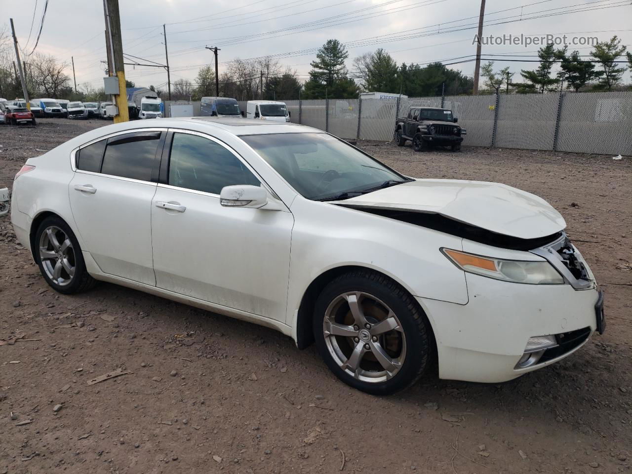 2010 Acura Tl  White vin: 19UUA9F55AA000076