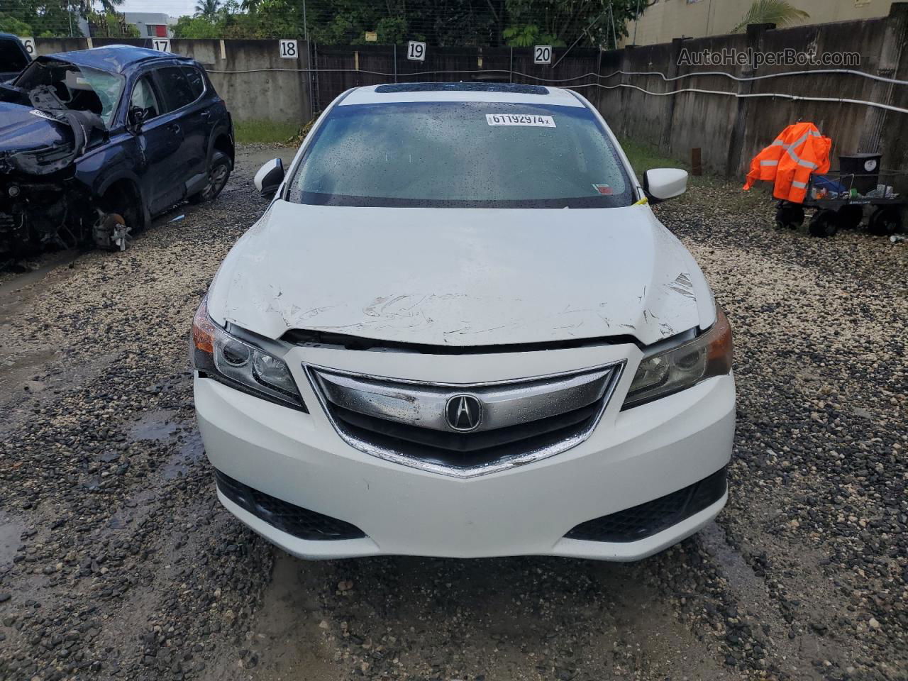 2013 Acura Ilx 20 White vin: 19VDE1F32DE022033