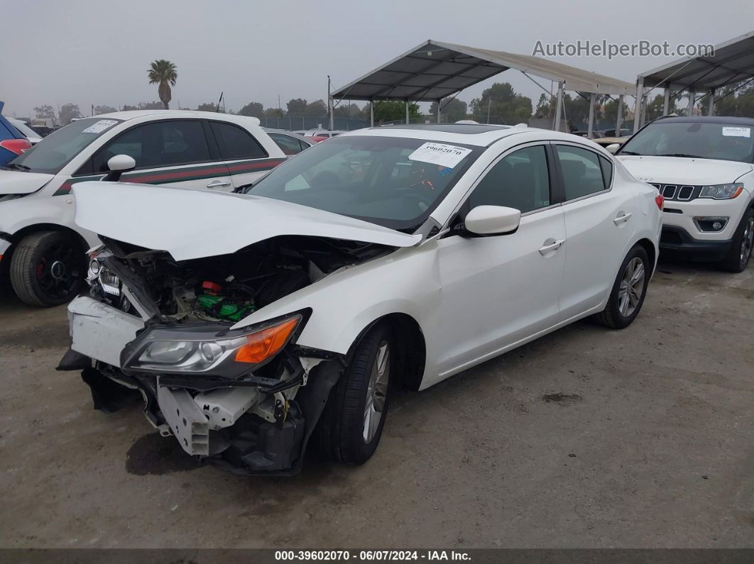 2013 Acura Ilx 2.0l White vin: 19VDE1F35DE021247