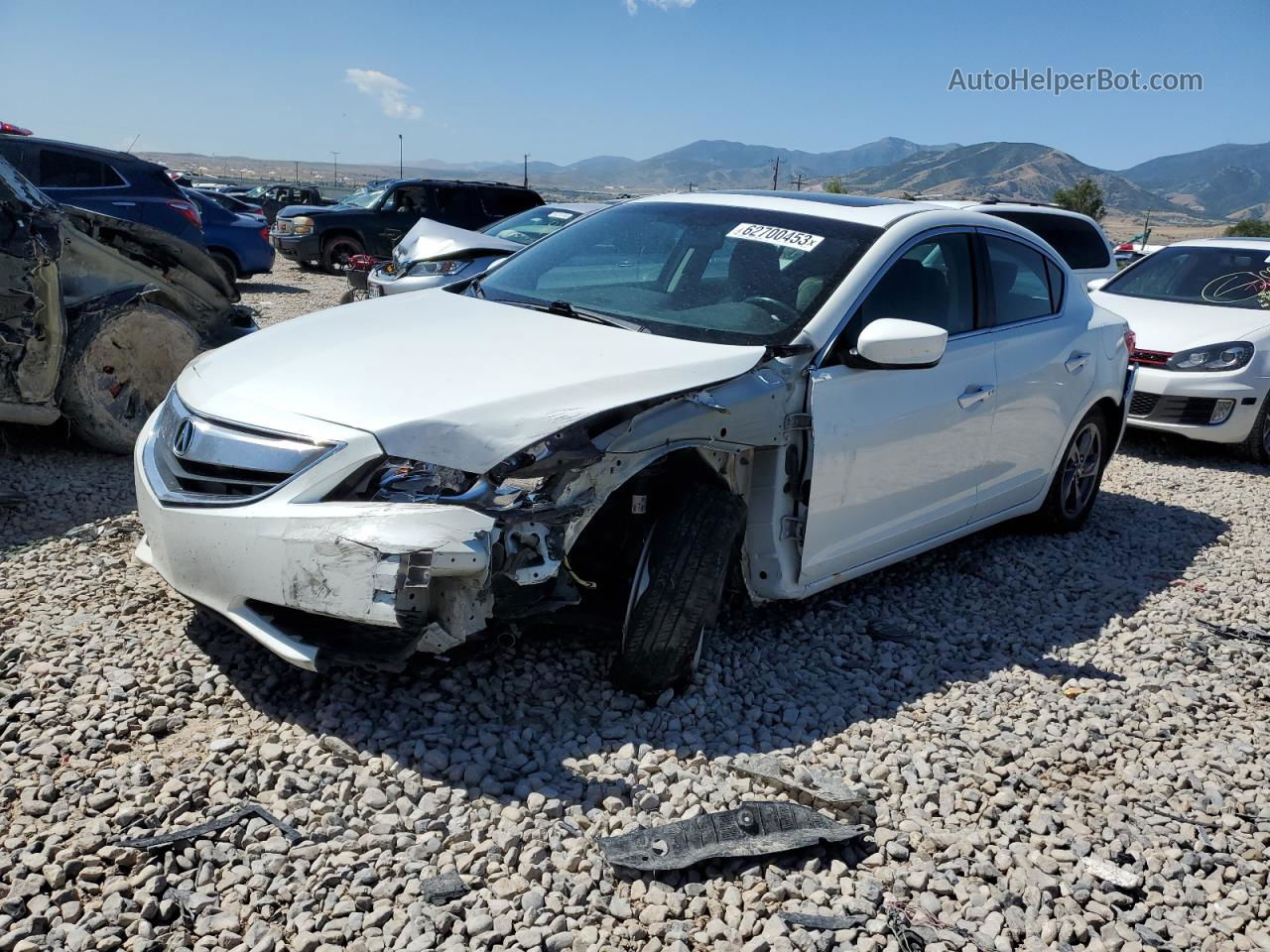 2013 Acura Ilx 20 White vin: 19VDE1F37DE021251