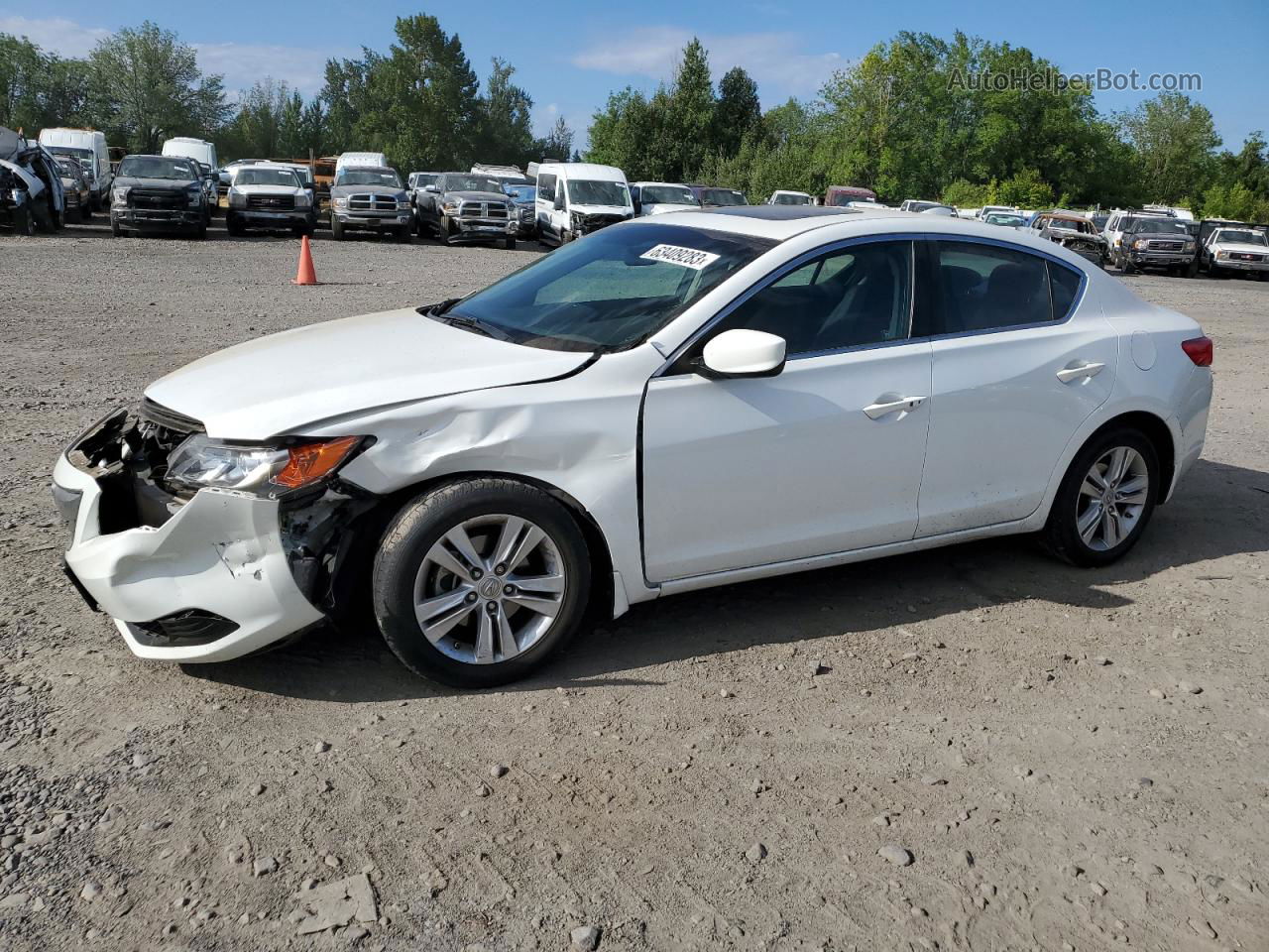 2013 Acura Ilx 20 White vin: 19VDE1F39DE011224