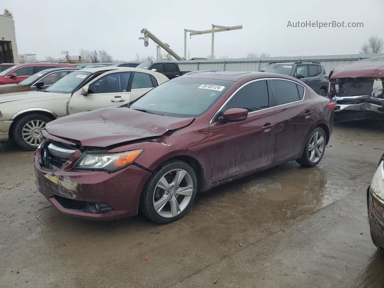 2013 Acura Ilx 20 Premium Maroon vin: 19VDE1F54DE005090