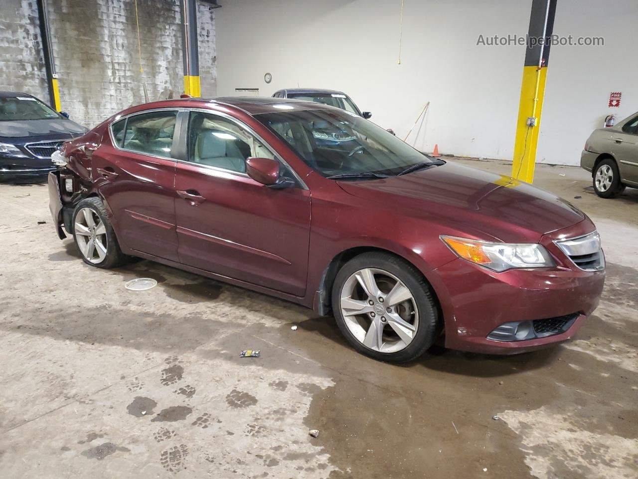 2013 Acura Ilx 20 Premium Burgundy vin: 19VDE1F56DE014552