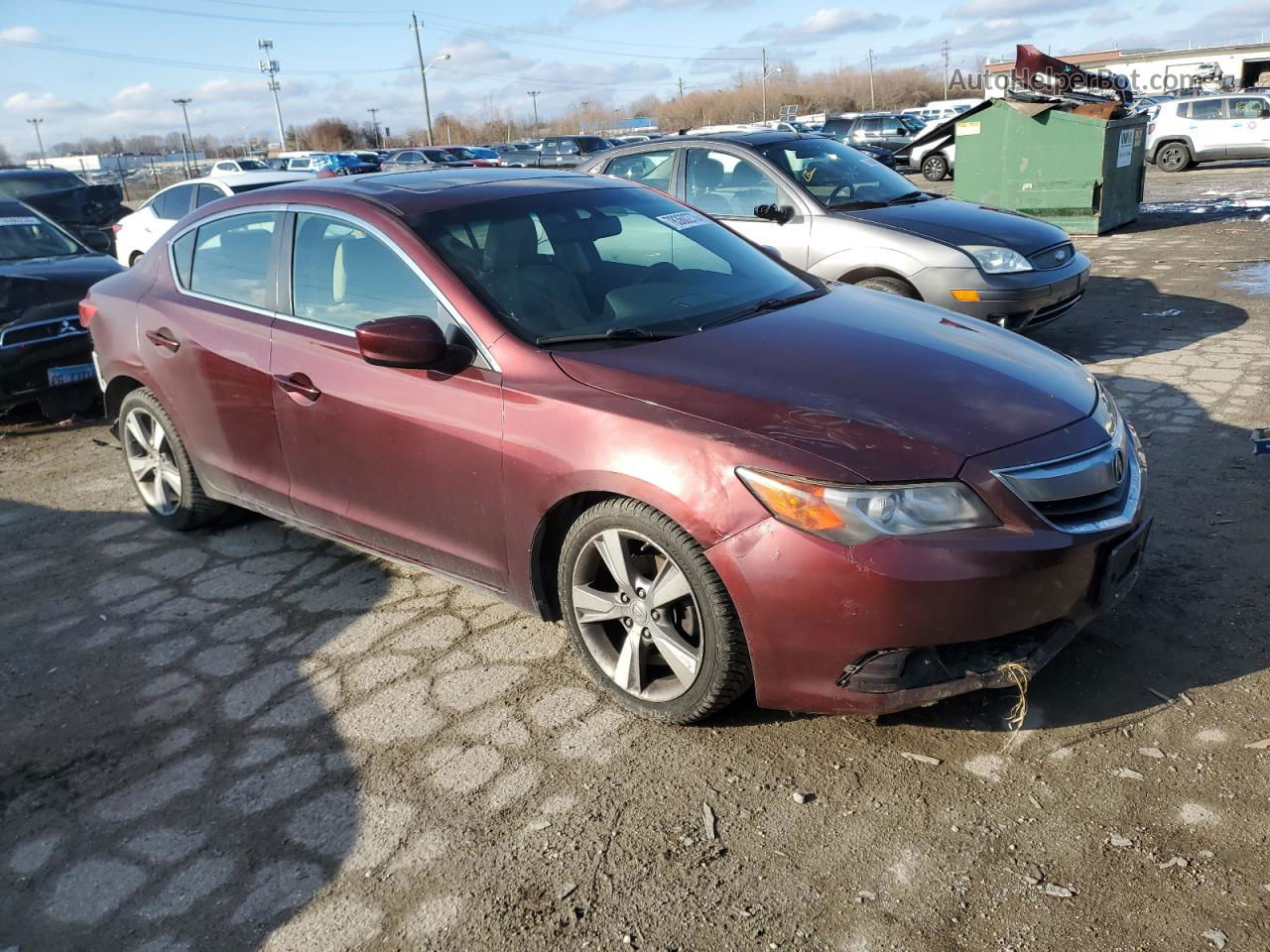 2013 Acura Ilx 20 Premium Burgundy vin: 19VDE1F56DE022456