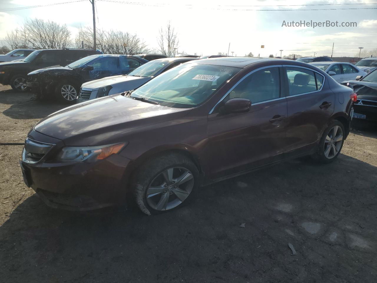 2013 Acura Ilx 20 Premium Burgundy vin: 19VDE1F56DE022456