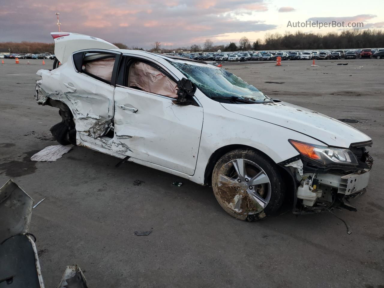 2013 Acura Ilx 20 Premium White vin: 19VDE1F58DE010695