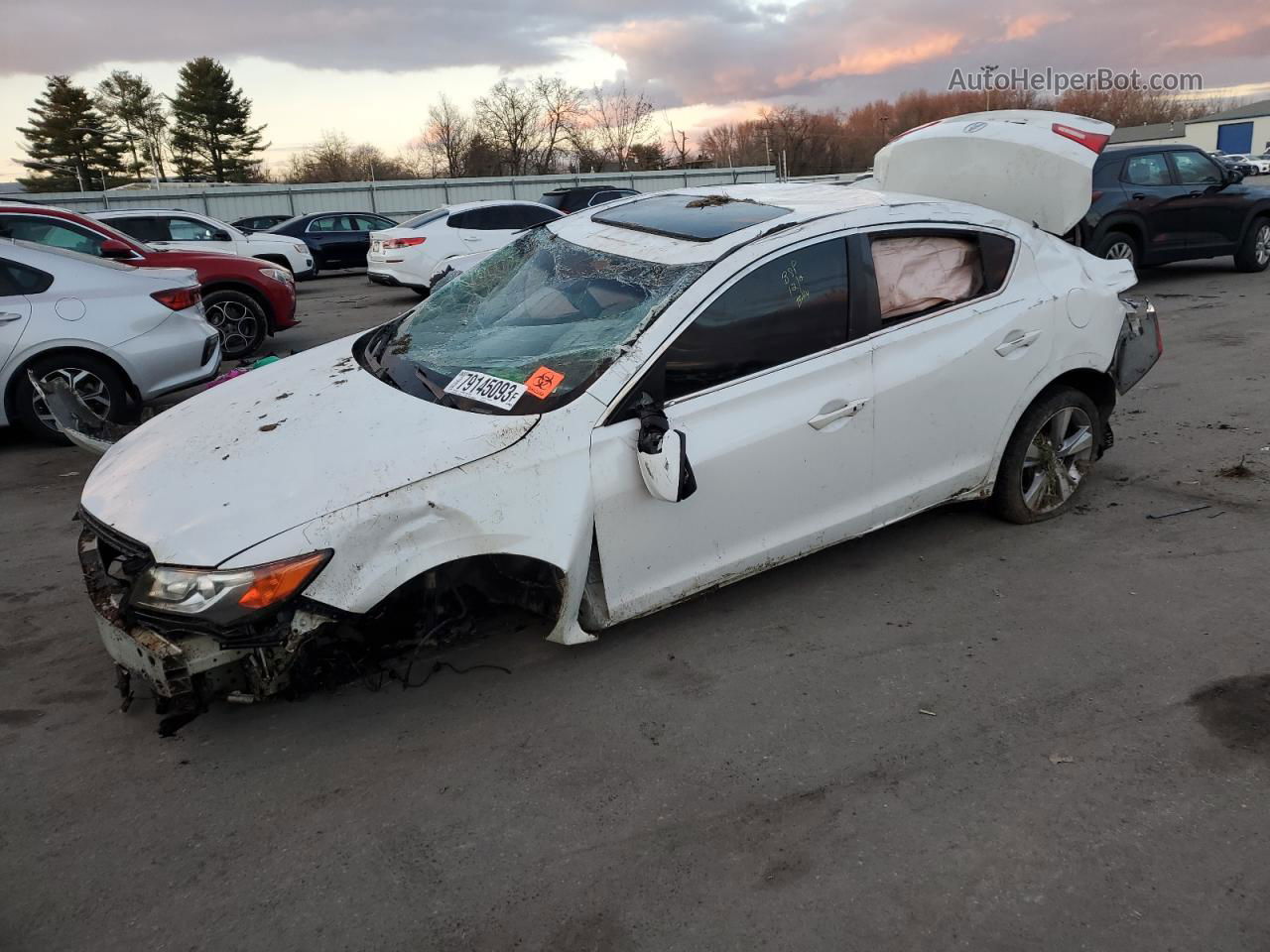 2013 Acura Ilx 20 Premium White vin: 19VDE1F58DE010695