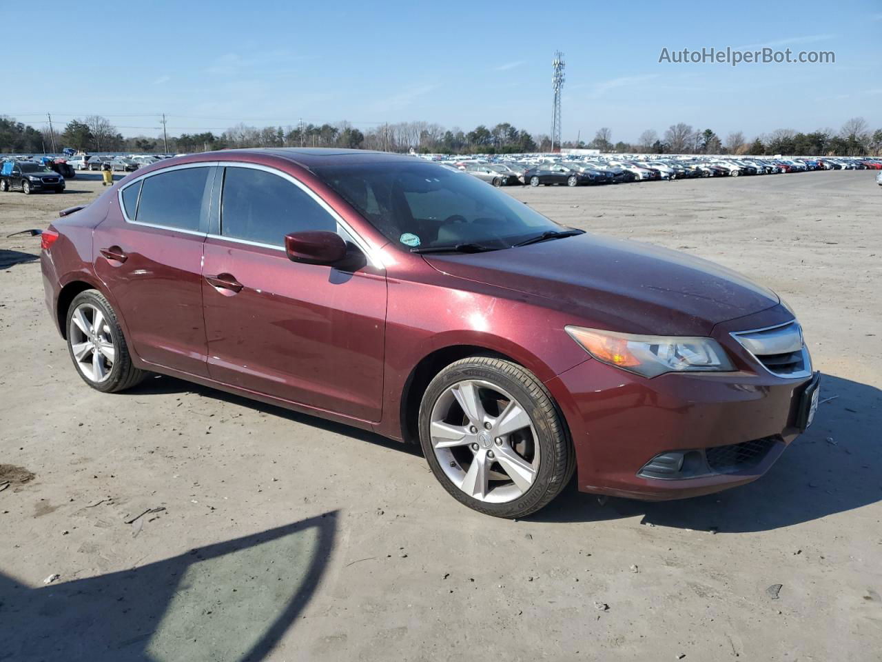 2013 Acura Ilx 20 Premium Burgundy vin: 19VDE1F5XDE014828