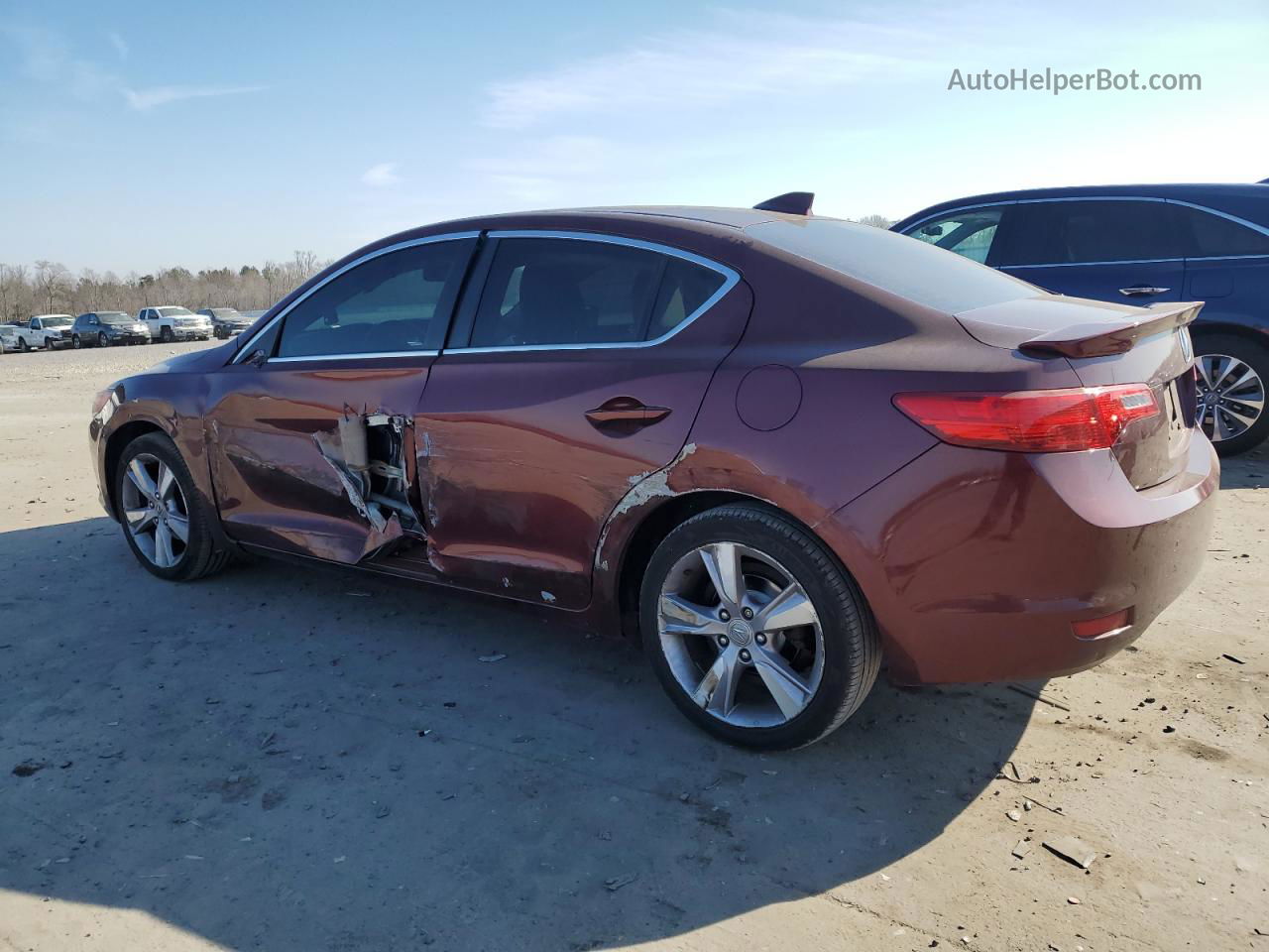 2013 Acura Ilx 20 Premium Burgundy vin: 19VDE1F5XDE014828