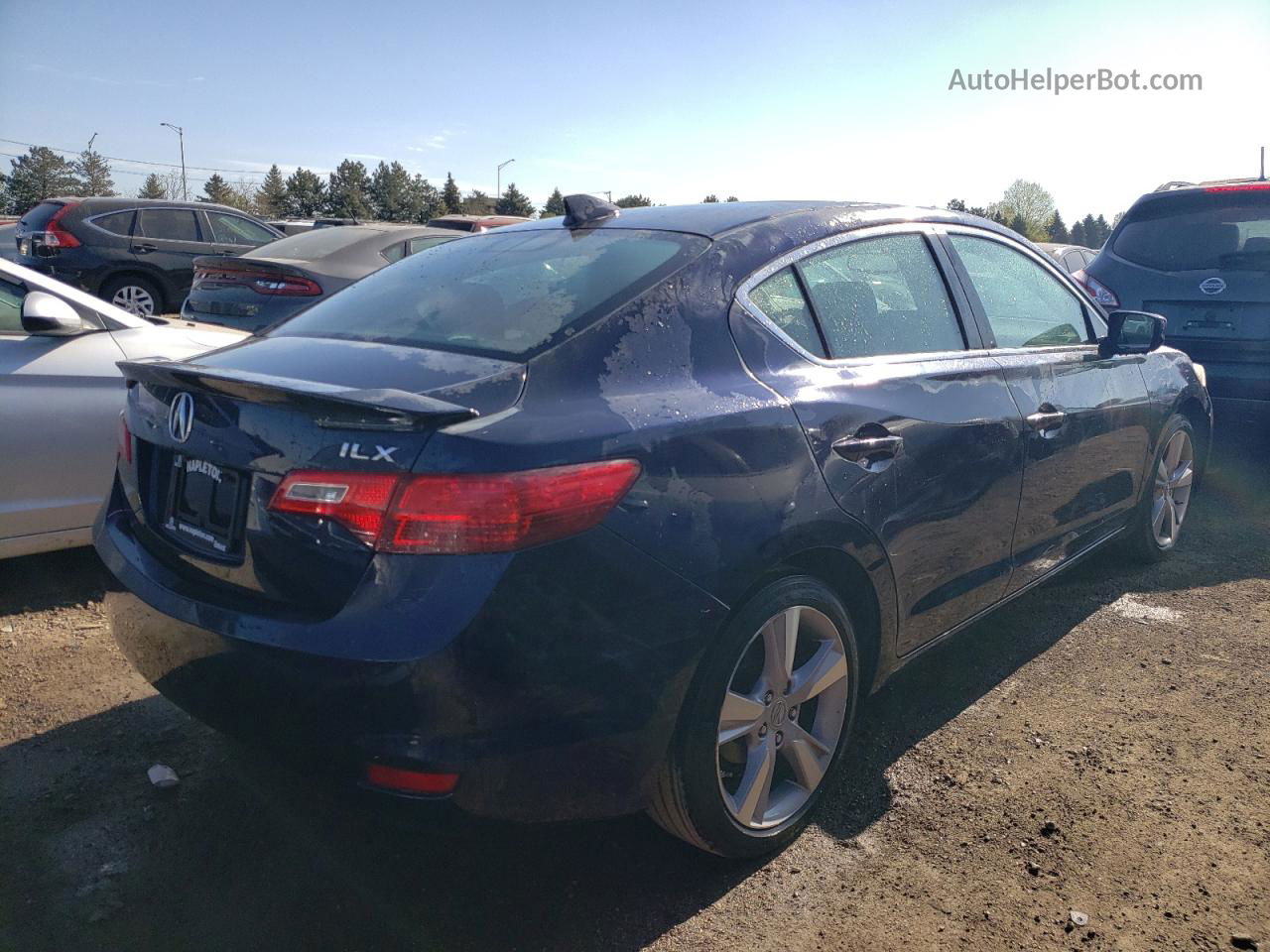 2013 Acura Ilx 24 Premium Blue vin: 19VDE2E56DE000836