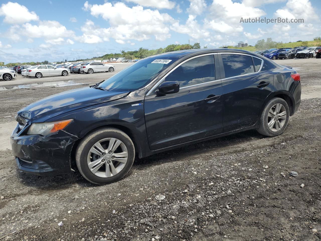 2013 Acura Ilx Hybrid Black vin: 19VDE3F34DE302158