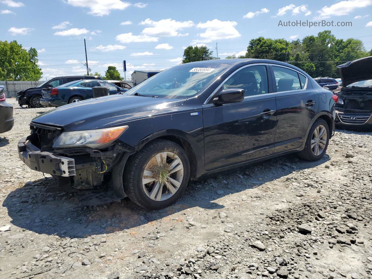 2013 Acura Ilx Hybrid Black vin: 19VDE3F37DE302154