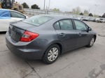 2012 Honda Civic Lx Gray vin: 19XFB2E51CE053435