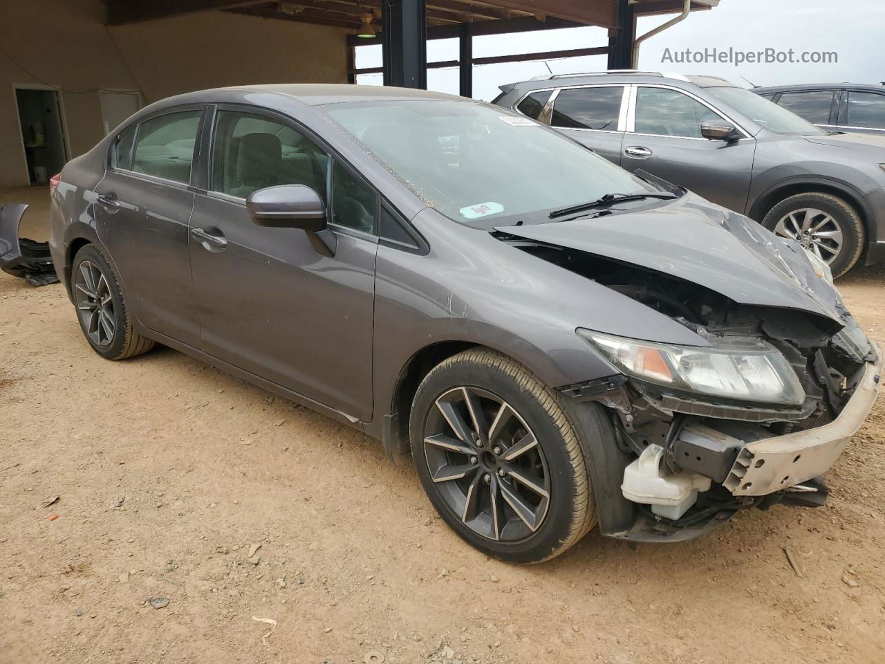 2015 Honda Civic Lx Gray vin: 19XFB2E52FE052377