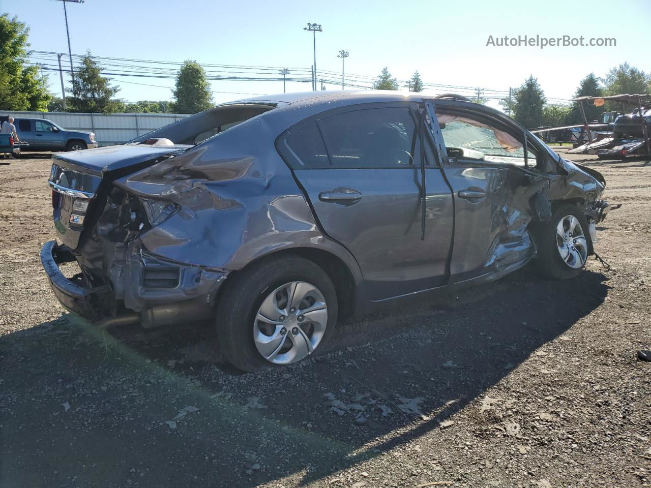 2015 Honda Civic Lx Gray vin: 19XFB2E57FE030763