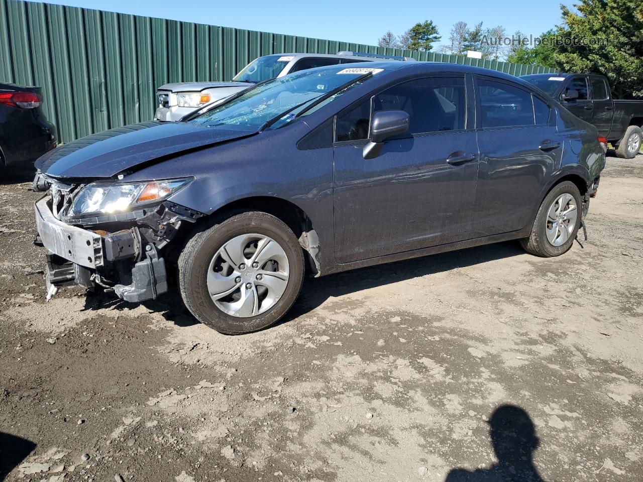 2015 Honda Civic Lx Gray vin: 19XFB2E57FE030763