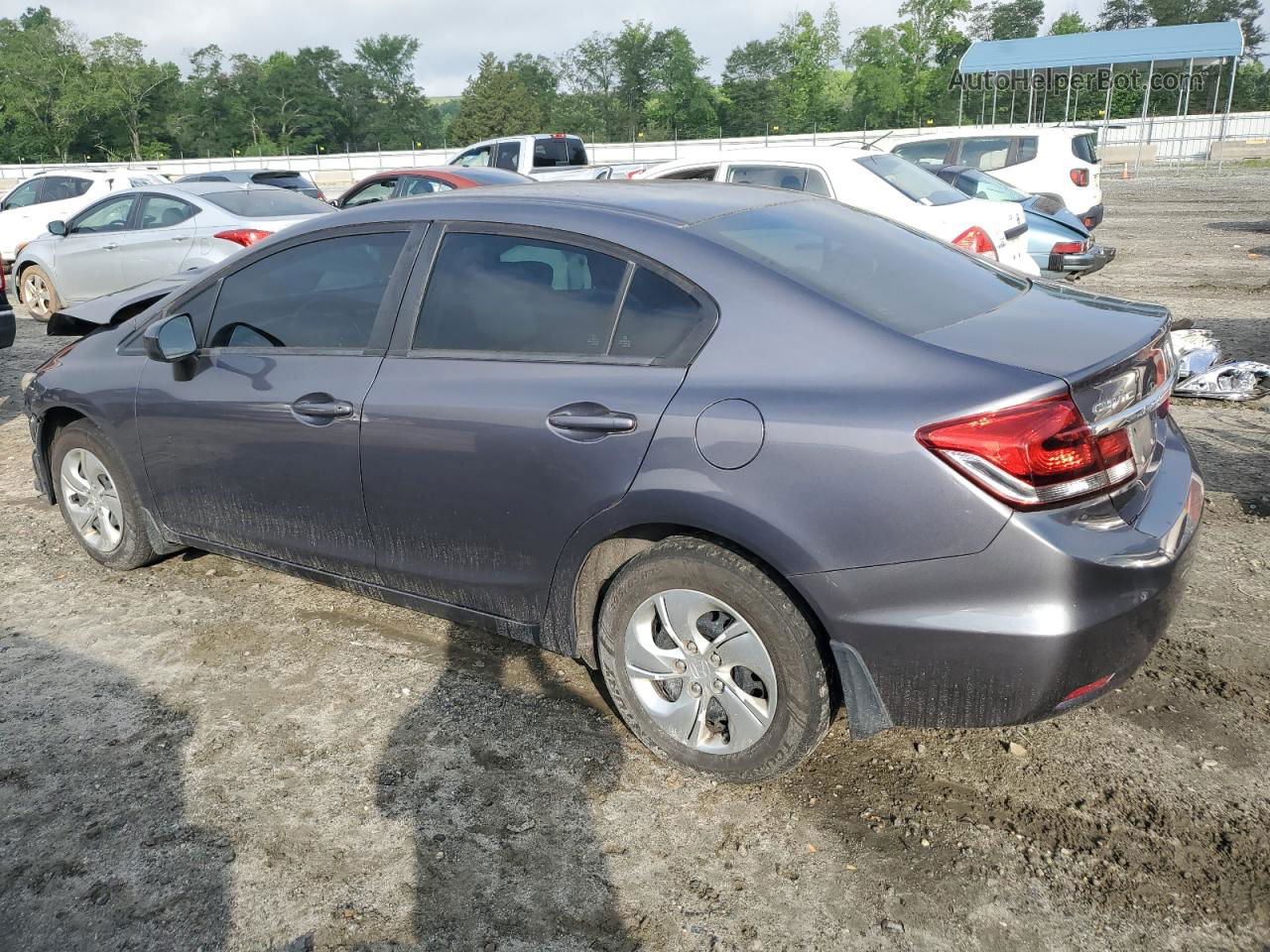 2014 Honda Civic Lx Gray vin: 19XFB2E58EE068016