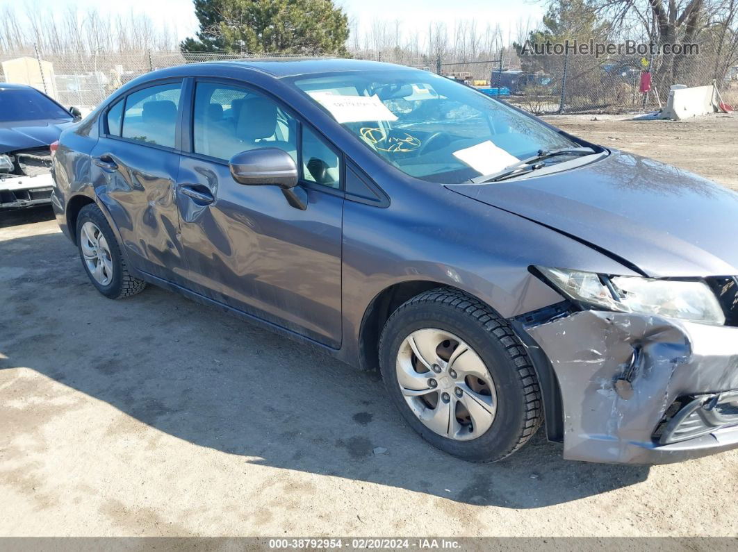 2014 Honda Civic Lx Gray vin: 19XFB2E5XEE064713