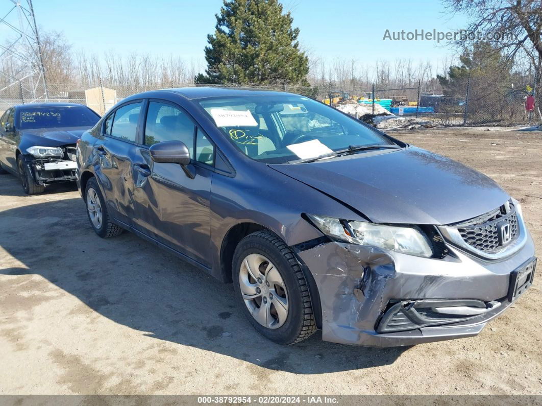 2014 Honda Civic Lx Gray vin: 19XFB2E5XEE064713