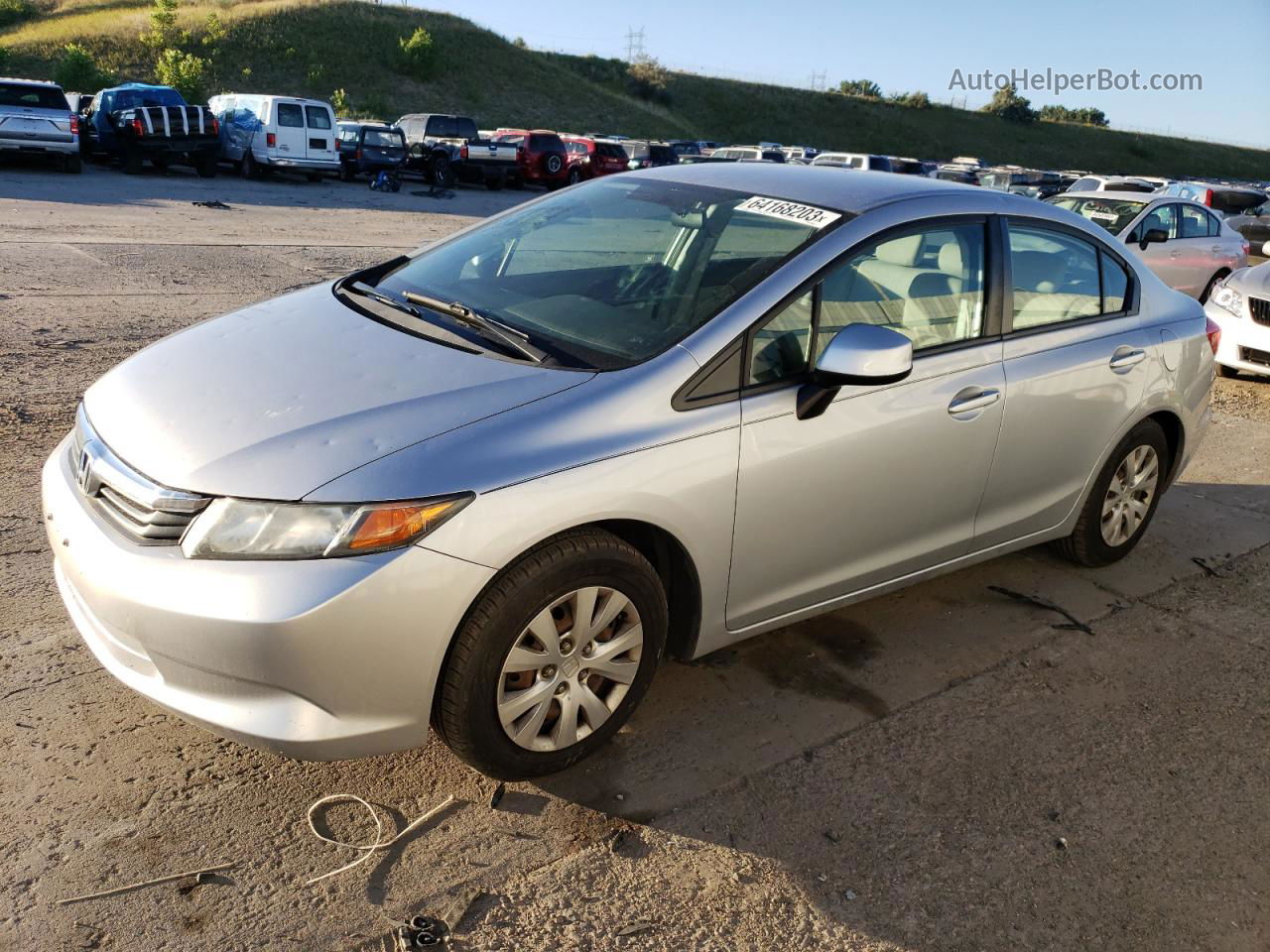 2012 Honda Civic Lx Silver vin: 19XFB2F50CE045194