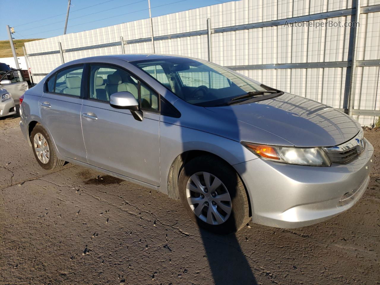 2012 Honda Civic Lx Silver vin: 19XFB2F50CE045194