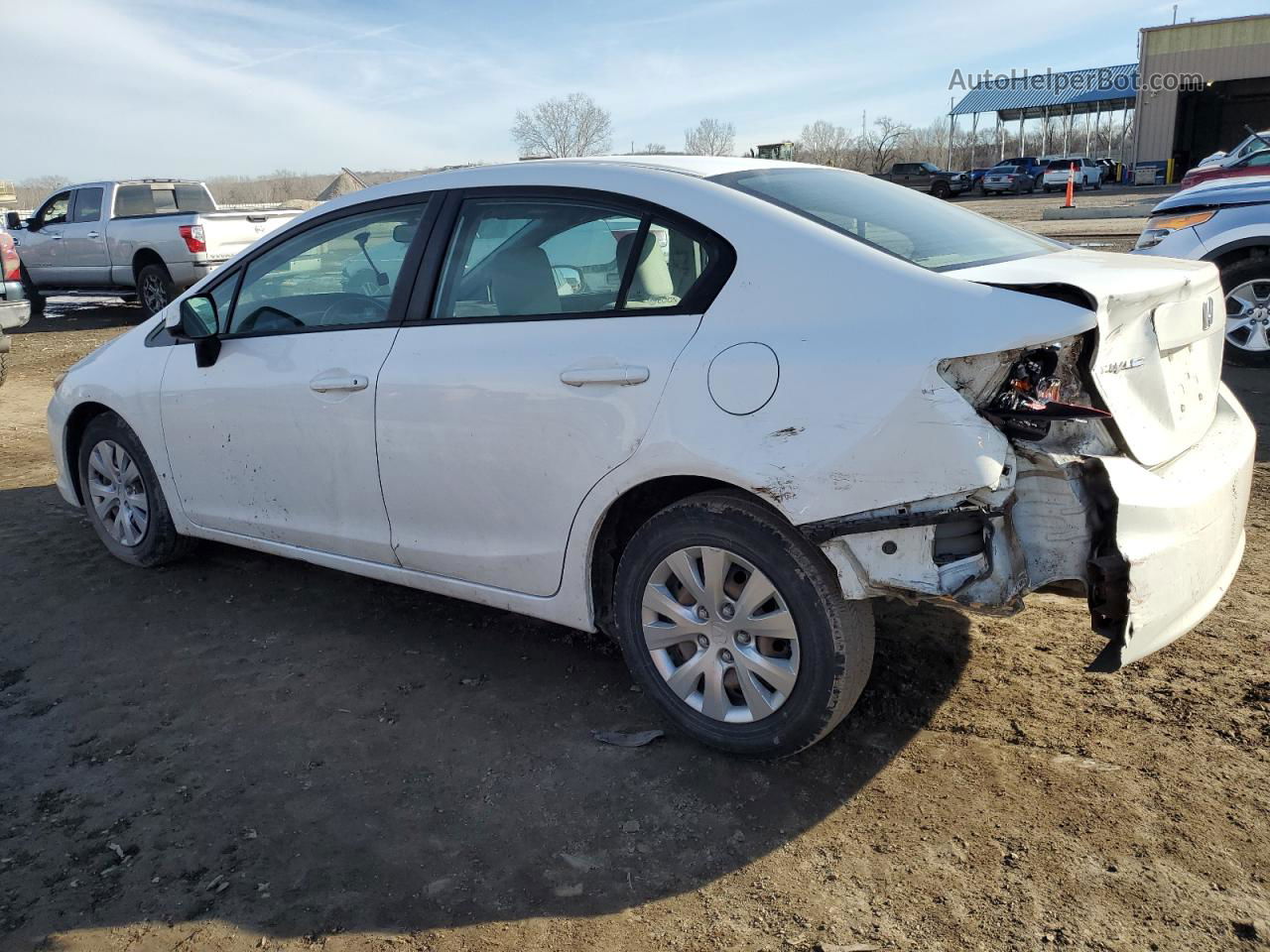 2012 Honda Civic Lx White vin: 19XFB2F50CE060908