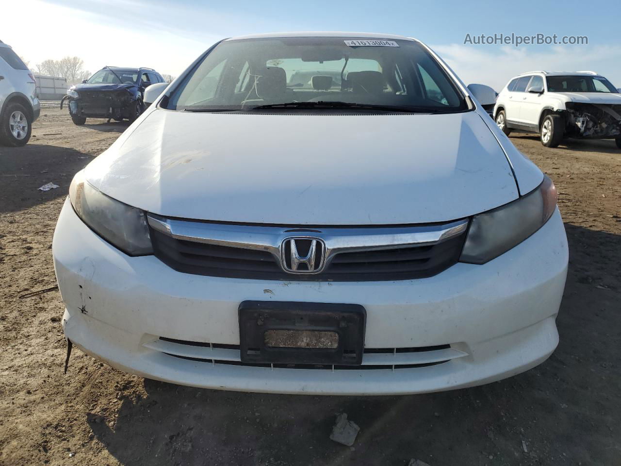 2012 Honda Civic Lx White vin: 19XFB2F50CE060908