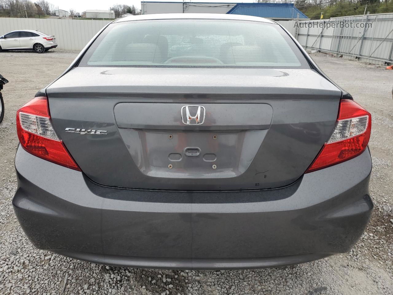 2012 Honda Civic Lx Gray vin: 19XFB2F50CE085985