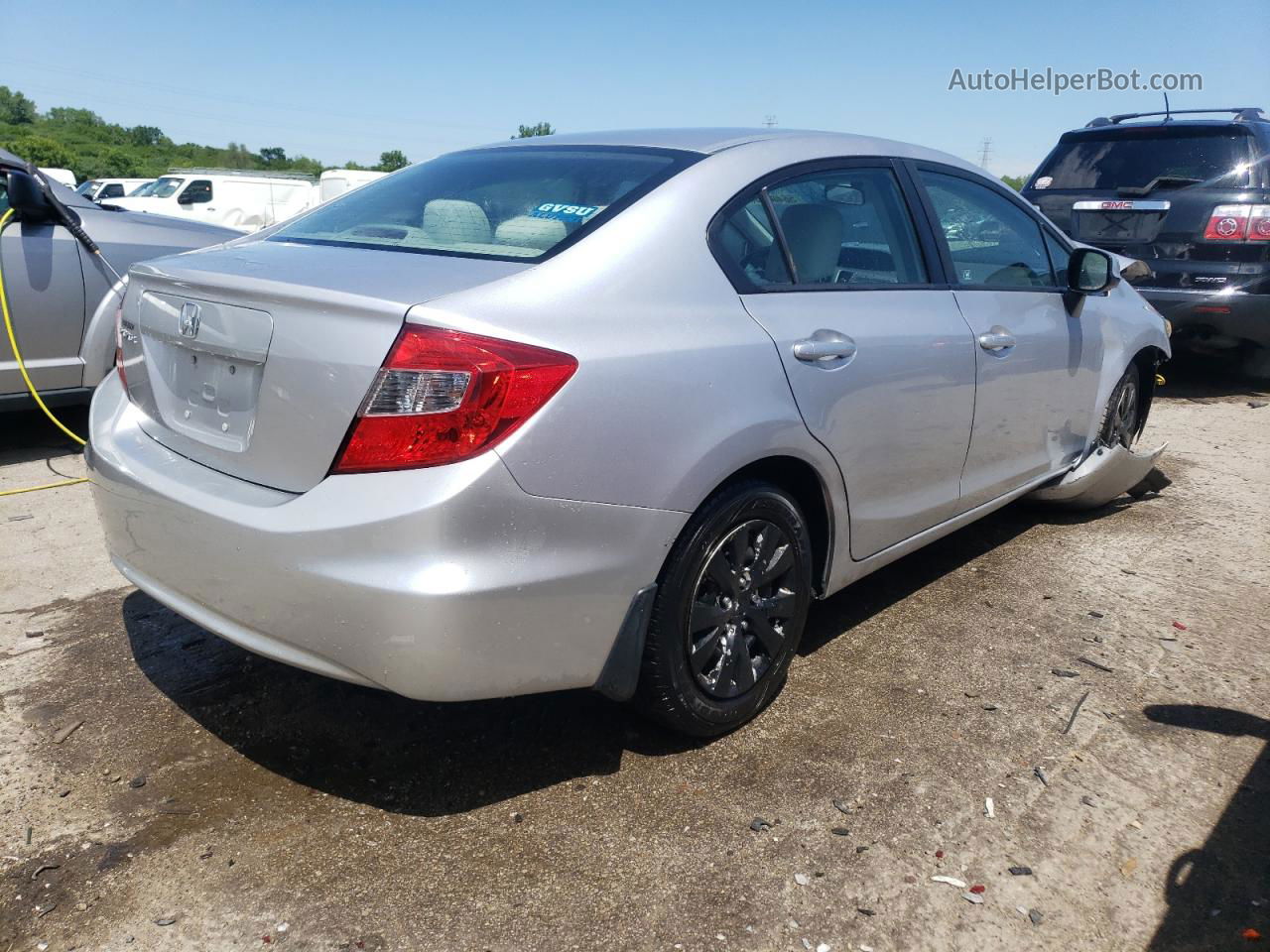 2012 Honda Civic Lx Silver vin: 19XFB2F50CE094704