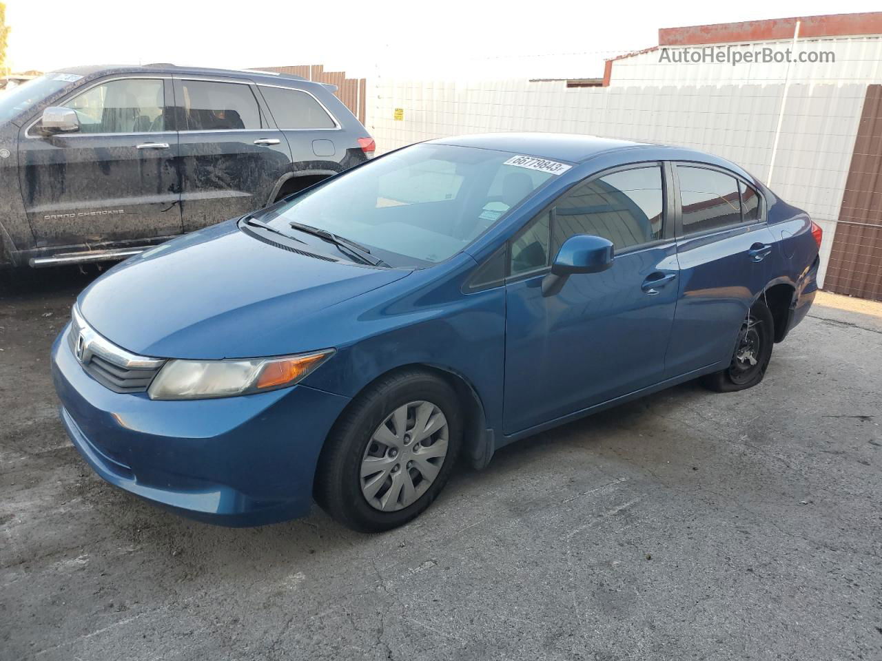 2012 Honda Civic Lx Синий vin: 19XFB2F50CE340408