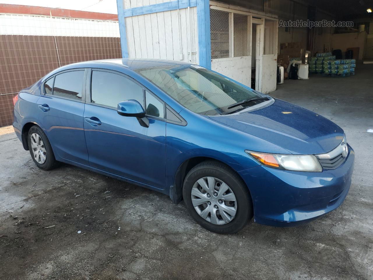 2012 Honda Civic Lx Синий vin: 19XFB2F50CE340408