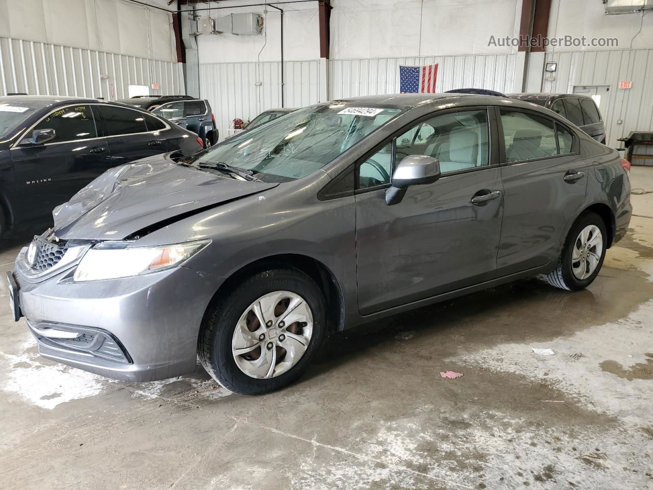 2013 Honda Civic Lx Silver vin: 19XFB2F50DE054298