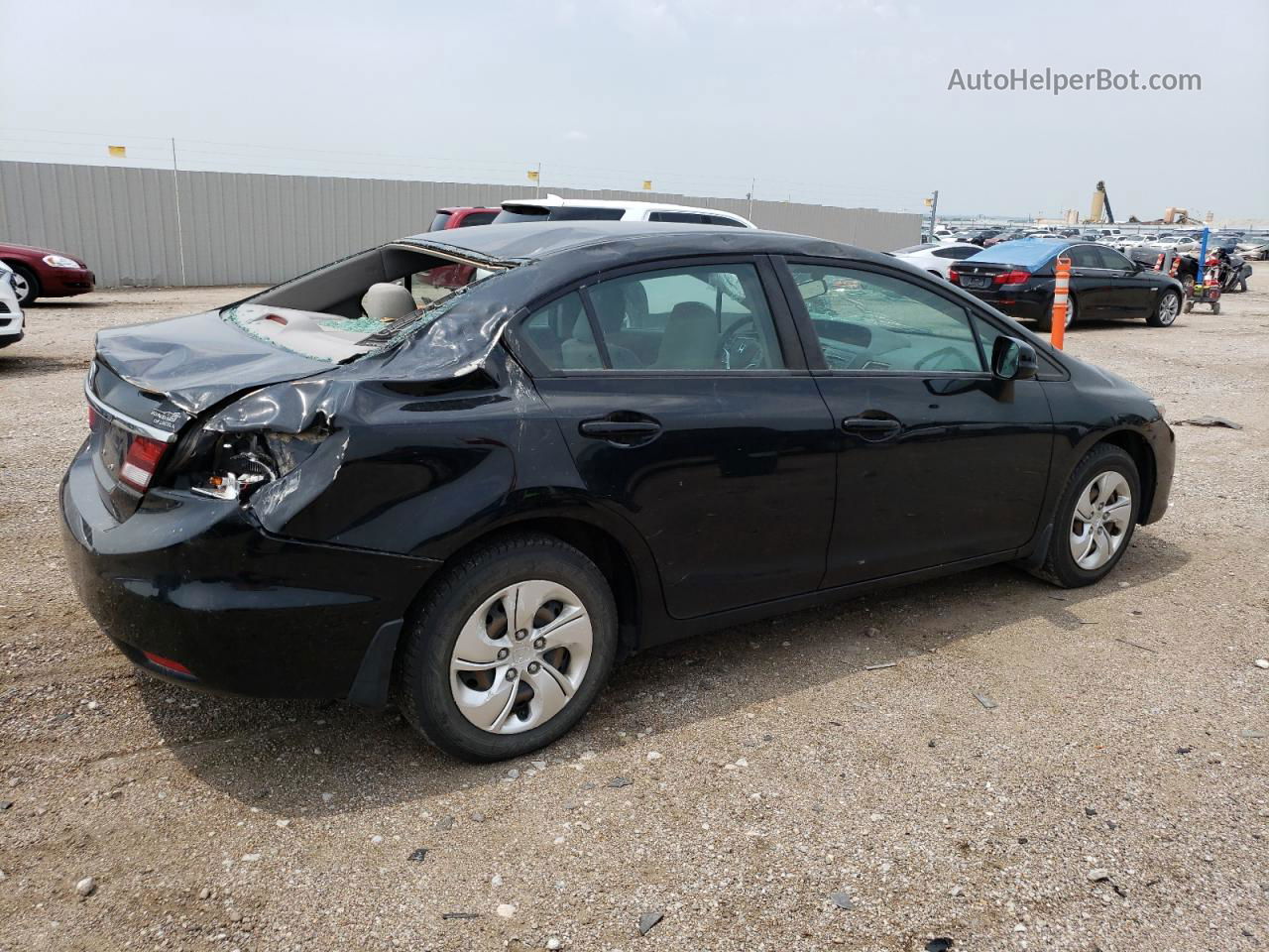 2013 Honda Civic Lx Black vin: 19XFB2F50DE072896