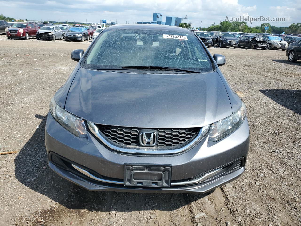 2013 Honda Civic Lx Gray vin: 19XFB2F50DE096308