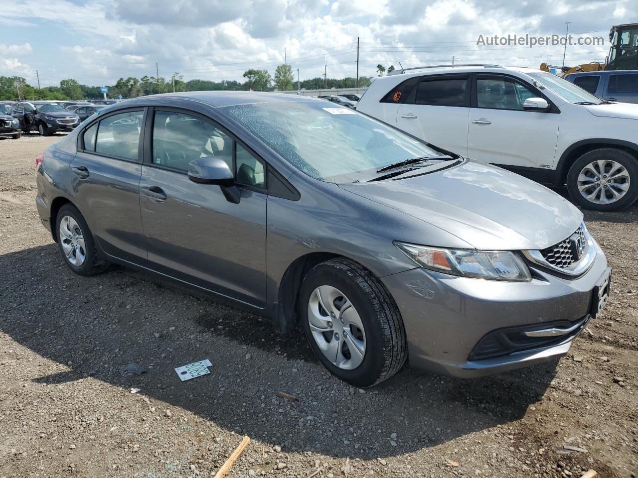 2013 Honda Civic Lx Gray vin: 19XFB2F50DE096308