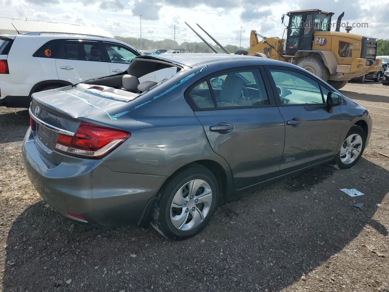 2013 Honda Civic Lx Gray vin: 19XFB2F50DE096308